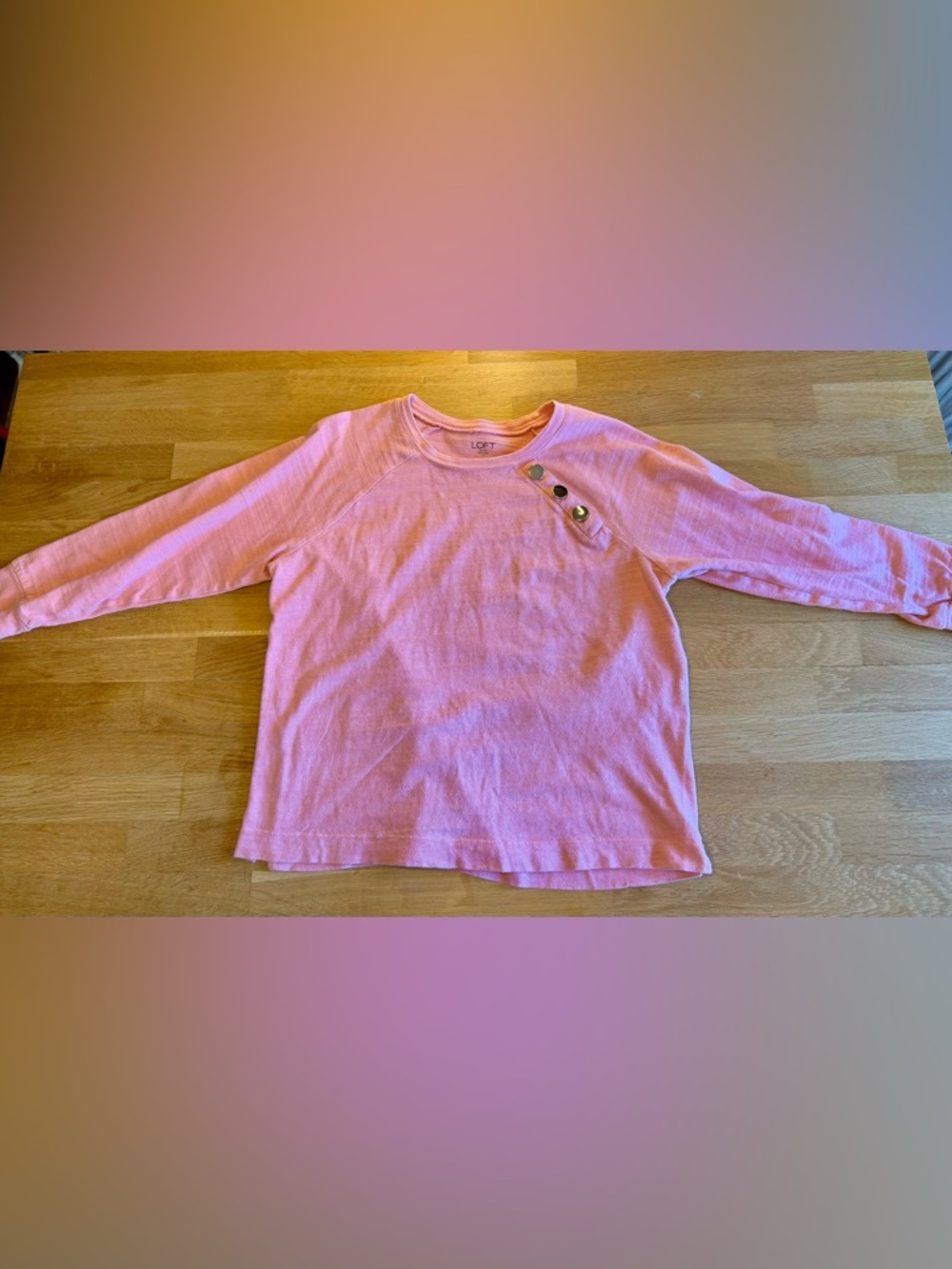 Pink LOFT Spring Top size LP